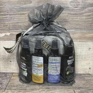 FLITZ Gift Set - 1.7 oz Granite Glass Protection, Stainless Steel Clean Polish..